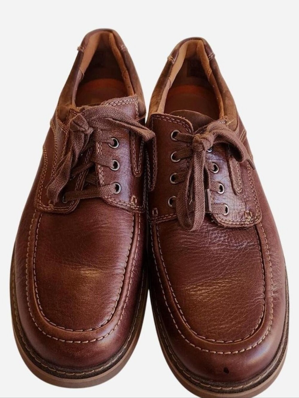 Clark's Structured Brown Leather Shoes – Men's Size 9.5